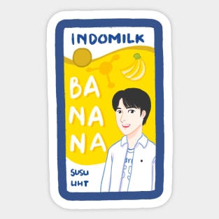 BTS Jungkook Indomilk banana uyu Sticker